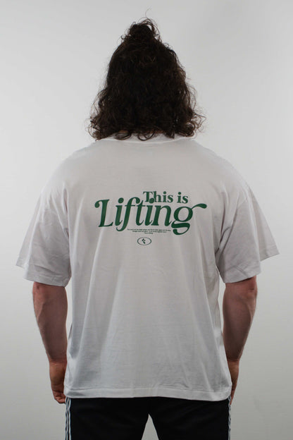 this is lifting shirt - white/green