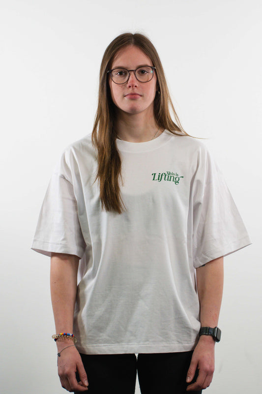this is lifting shirt - white/green