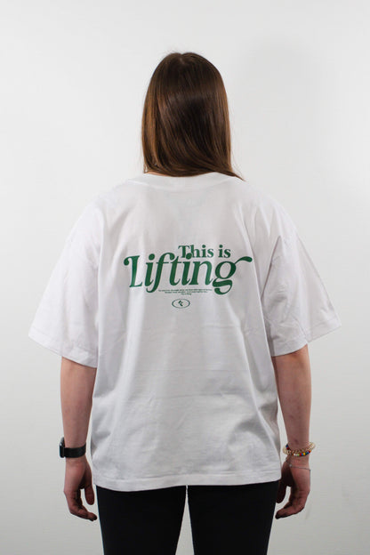 this is lifting shirt - white/green