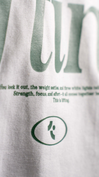 this is lifting shirt - white/green