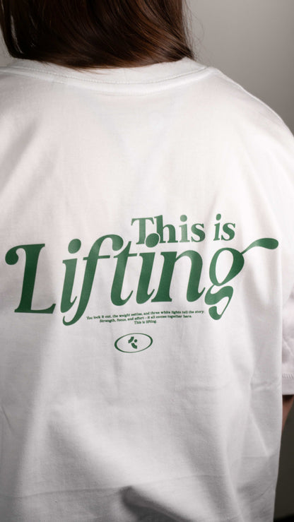 this is lifting shirt - white/green