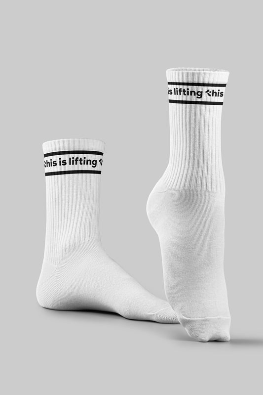 this is lifting socks - black/white/cream
